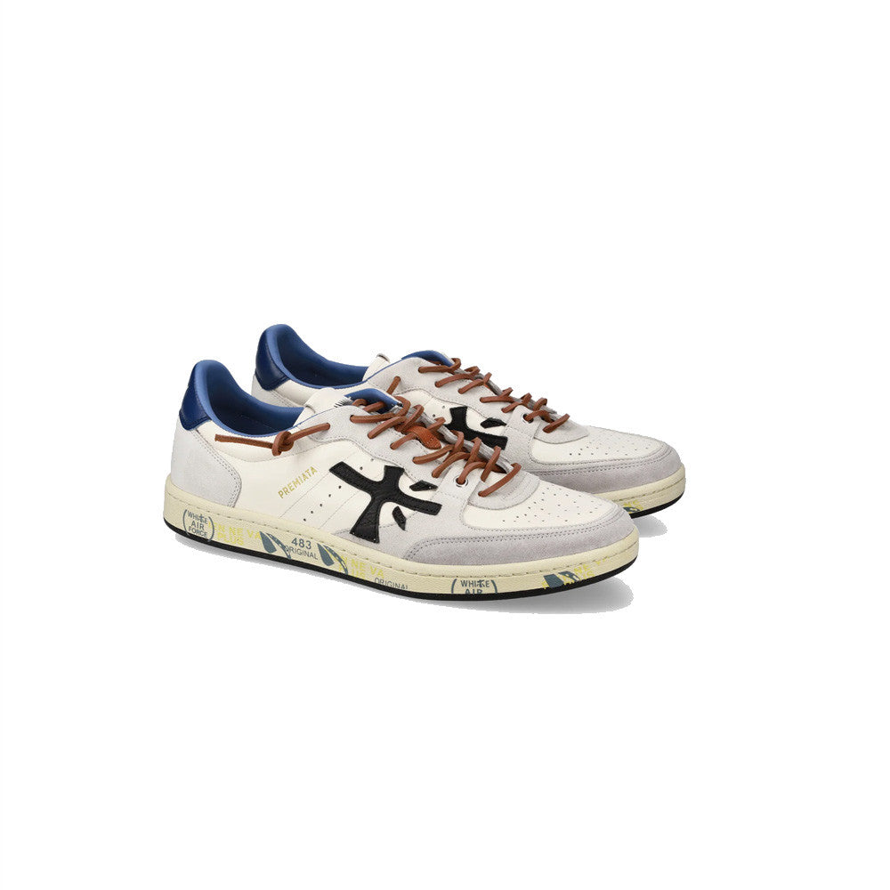 Sneakers de Piel Premiata BSKT CLAY 7617 Color Crudo y Marino_7384.jpg