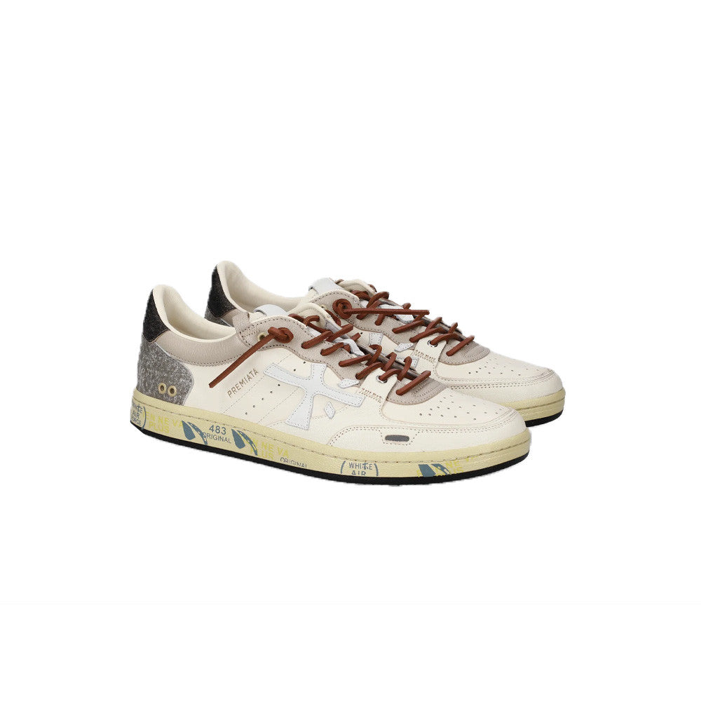 Sneakers de Piel Premiata BSKT CLAY 8163 Color Crudo_9103.jpg