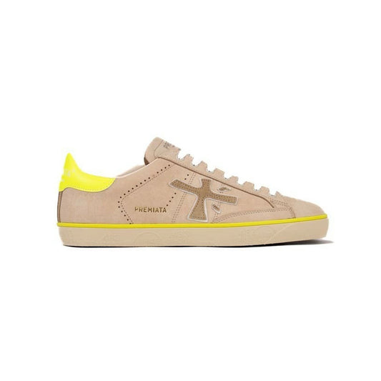 Sneakers de Piel Premiata Steven 6647 Color Beige y Lima_4503.jpg