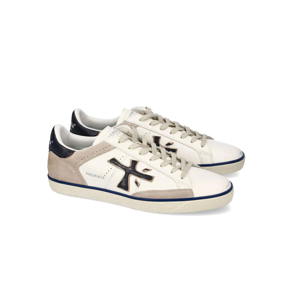 Sneakers de Piel Premiata Steven 7285 Color Blanco y Marino_8351.jpg