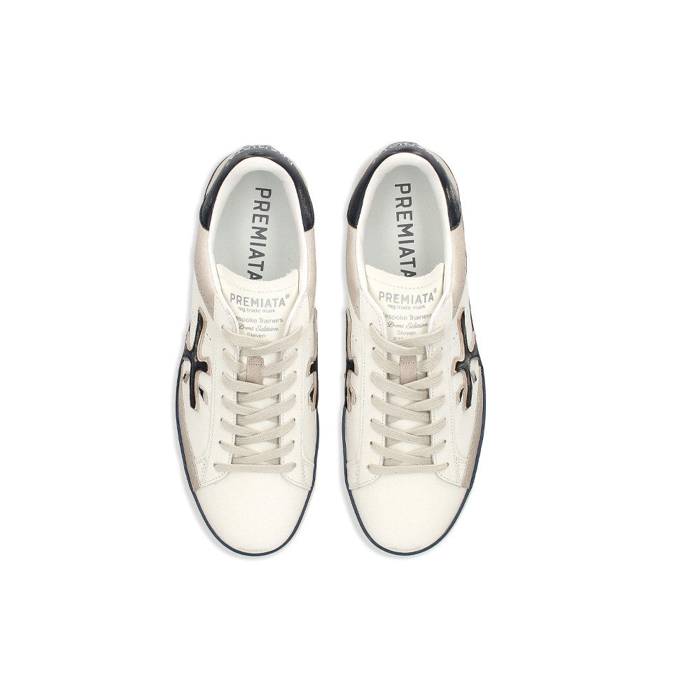 Sneakers de Piel Premiata Steven 7285 Color Blanco y Marino_8353.jpg