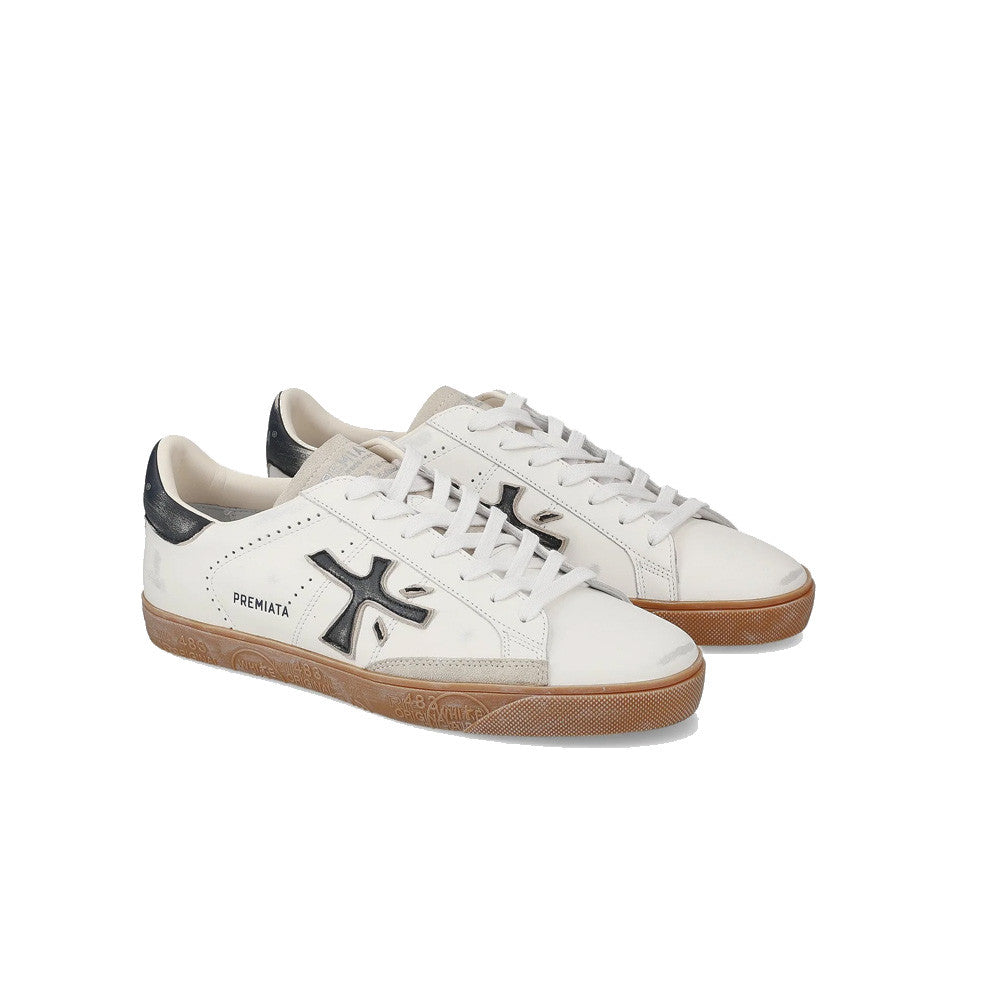 Sneakers de Piel Premiata Timeless Steven 6975 Color Blanco y Negro_7356.jpg
