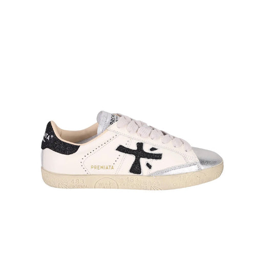 Sneakers de Piel Premiata Timeless Stevend 6936 Color Blanco y Negro_8372.jpg