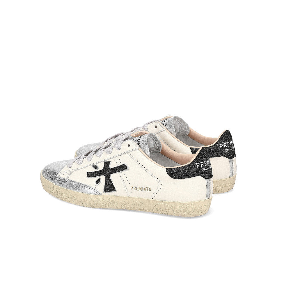 Sneakers de Piel Premiata Timeless Stevend 6936 Color Blanco y Negro_8374.jpg