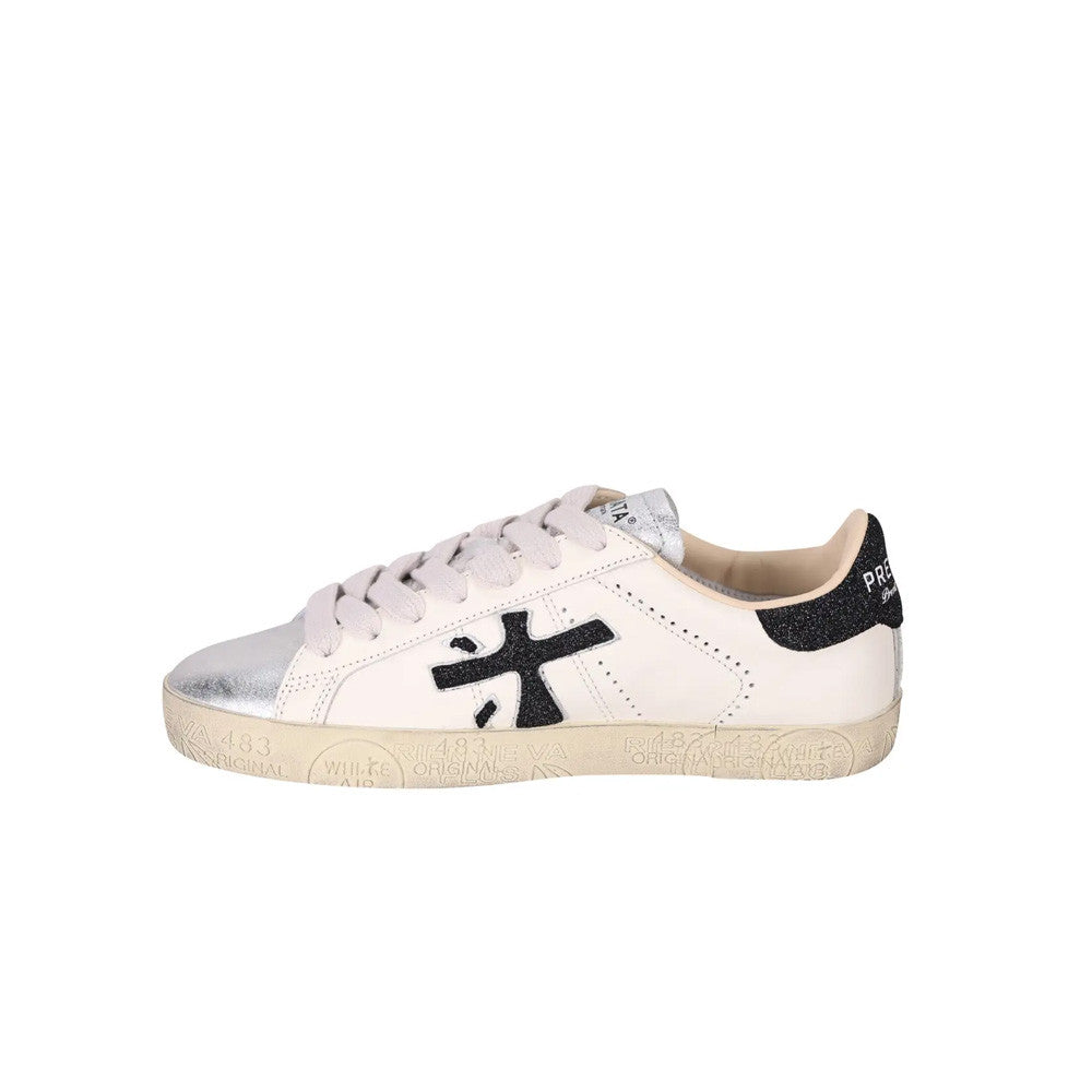 Sneakers de Piel Premiata Timeless Stevend 6936 Color Blanco y Negro_8376.jpg