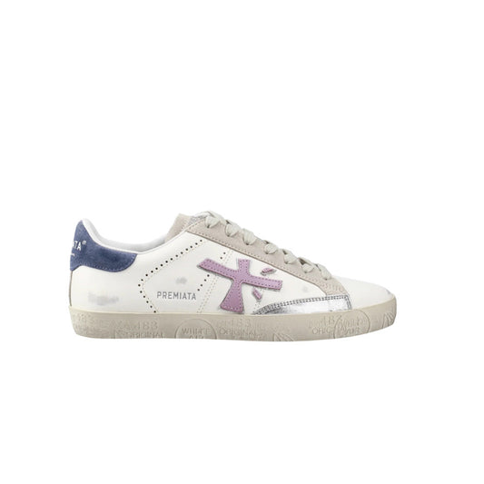 Sneakers de Piel Premiata Timeless Stevend 7273 Color Blanco, Lila y Azul_9949.jpg