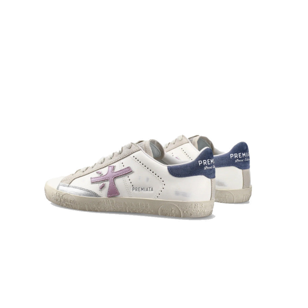 Sneakers de Piel Premiata Timeless Stevend 7273 Color Blanco, Lila y Azul_9952.jpg