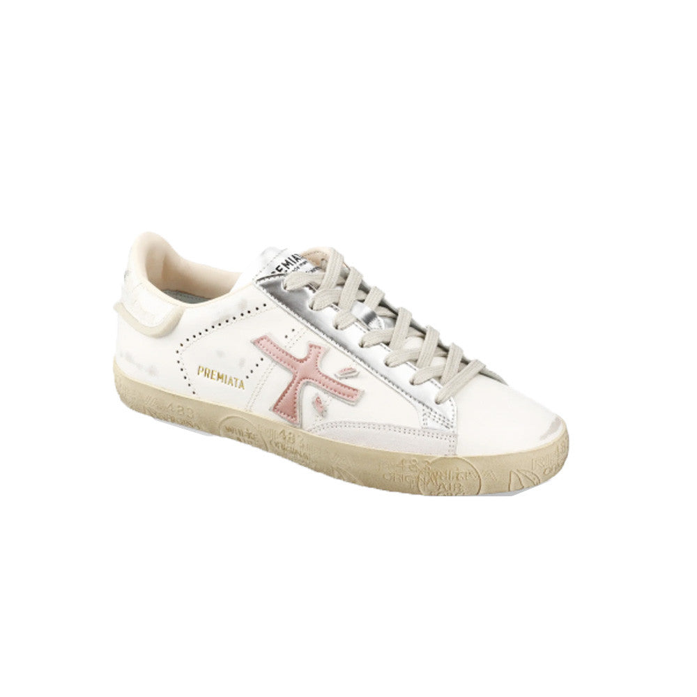 Sneakers de Piel Premiata Timeless Stevend 7281 Color Blanco, Rosa y Plata_9960.jpg