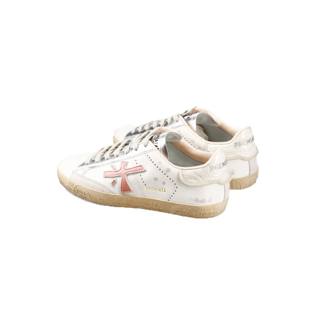 Sneakers de Piel Premiata Timeless Stevend 7281 Color Blanco, Rosa y Plata_9961.jpg