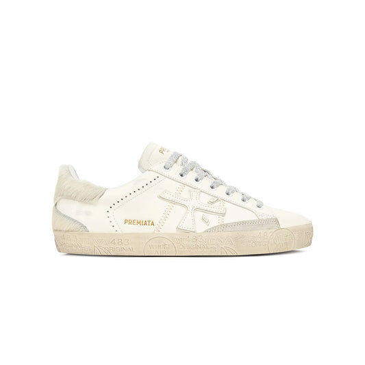 Sneakers de Piel Premiata Timeless Stevend 7608 Color Blanco_8357.jpg