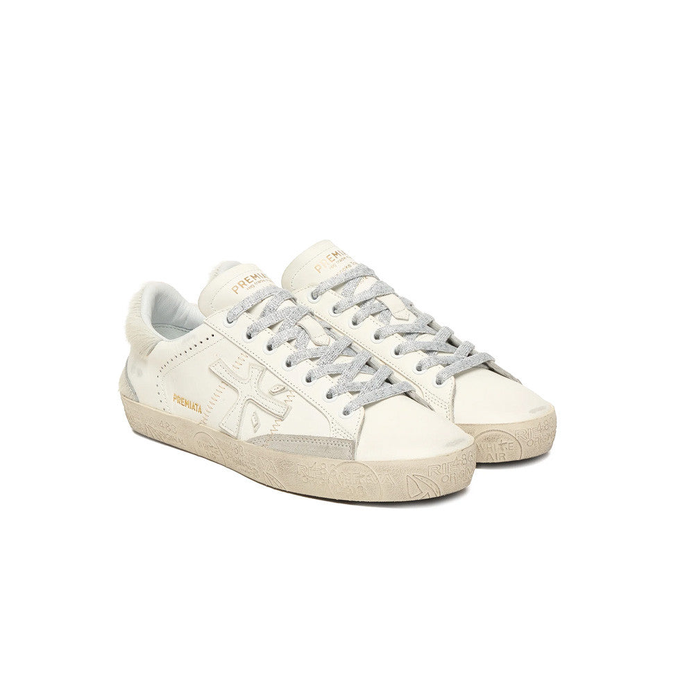 Sneakers de Piel Premiata Timeless Stevend 7608 Color Blanco_8358.jpg