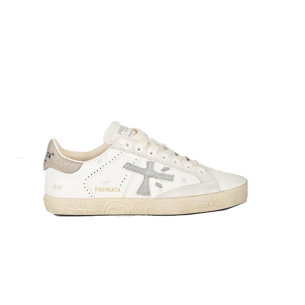 Sneakers de Piel Premiata Timeless Stevend 8127 Color Crudo, Oro y Plata_8985.jpg