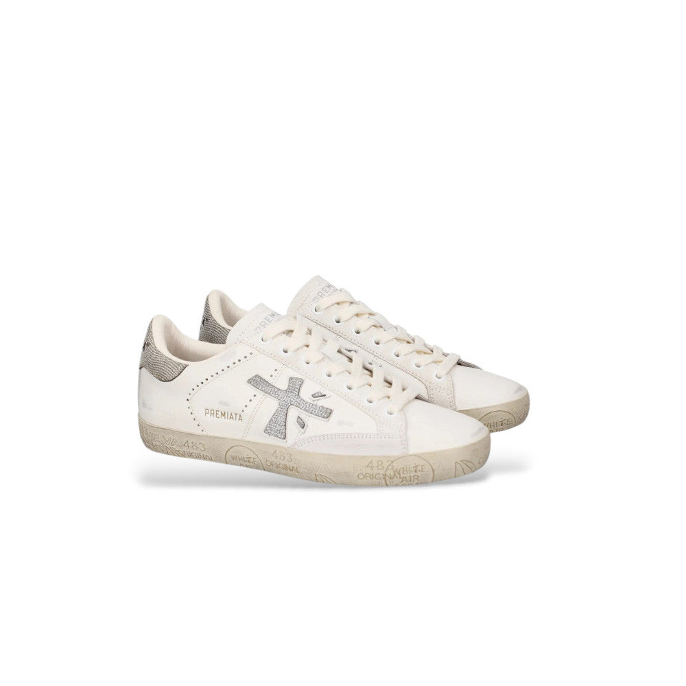 Sneakers de Piel Premiata Timeless Stevend 8127 Color Crudo, Oro y Plata_8986.jpg