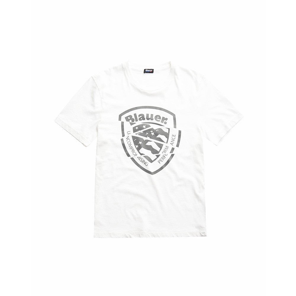 T-Shirt de Manga Corta hombre Blauer 20SBLUH02383 Color Blanco_449.jpg