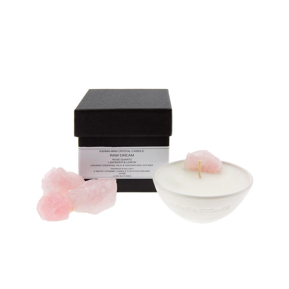 Vela Love & Stones Raw Dream 20151 de Cerámica Blanca Mini con Cristal de Cuarzo_2591.jpg