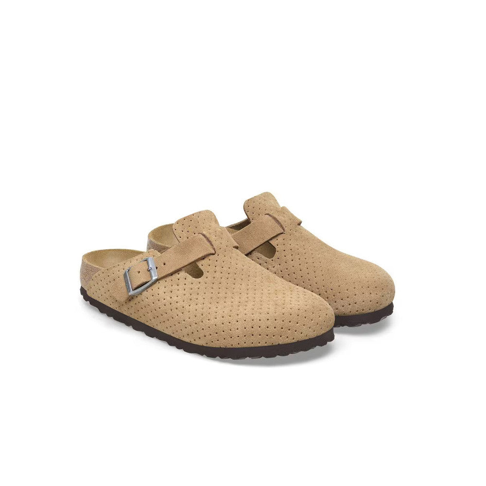 Zueco de Ante Birkenstock Boston BS Color Emboss Dots New Beige_6650.jpg